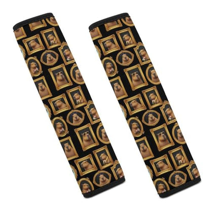 1 Pair Cute Capybara Plaid Car Seat Straps Shoulder Pads Soft Padded Harness Pads Strap for Adult Use, Stroller Pushchair High Chair, Comfortable Driving - color: Pattern 819