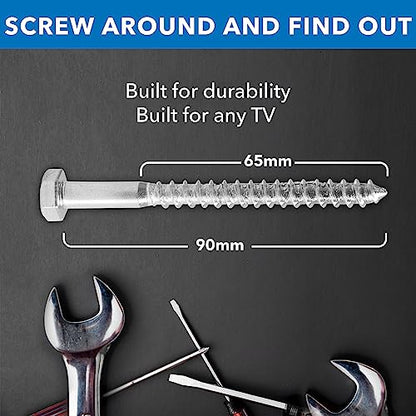 Mount-It! Universal TV Mounting Hardware Kit, Lag Screw and Drill Bit Set Includes Screws, Washers, Fischer Anchors, Wood Drill Bit and Concrete Drill Bit for Easy Installation