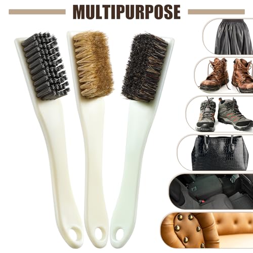 Havawish 7 Pcs Shoe Cleaning Brush Kit Bowling Shoe Brush Polish Brushes Suede Cleaner Brush Boot Shoe Covers Microfiber Shoe Cloth with Carrying Bag Bowling Accessories for Shoe