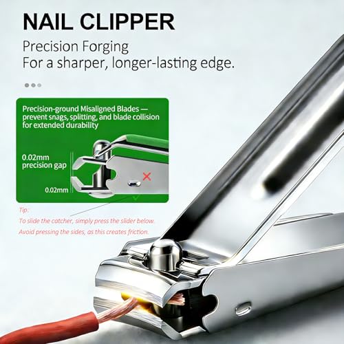 9-in-1 Manicure and Pedicure Kit for Men & Women, Travel Nail Clipper Set with Stainless Steel Tools & Glass Nail File, Portable Grooming Kit in PU Leather Case, Personal Care Gift - color: Green-Silver