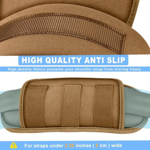 ZINZ 2-Pack Professional Tactical Shoulder Pad, Ultra-Thick & Breathable Cushion for Vest Shoulder Straps and Backpacks, Comfort & Durable - color: Khaki