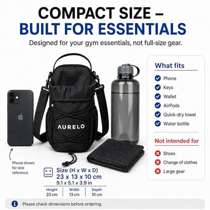 Magnetic Gym Bag for Men & Women – Small Gym Bag with Rack Attachment, Water Bottle Holder (Up to 40oz), Compact Workout Bag Keeps Gear Off Floor, Quick-Dry Towel Included