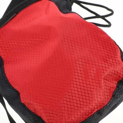Climbing Chalk Bag Waist Pouch Adjustable Outdoor Bouldering Chalk Storage Bag for Gymnastics and Weightlifting with Drawstring Closure, Red-Black