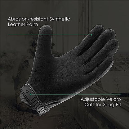 COOLJOB Touchscreen Utility Work Gloves for Men, Breathable Cooling Safety Gloves for Camping, Gardening, Hiking, Running and Driving, Lightweight and Flexible, Black Small - size: Small