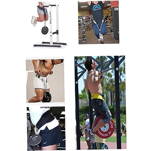 Milisten Heavy Duty Dipping Power Belt for Men Adjustable Weight Belt Chain for Gym Straps