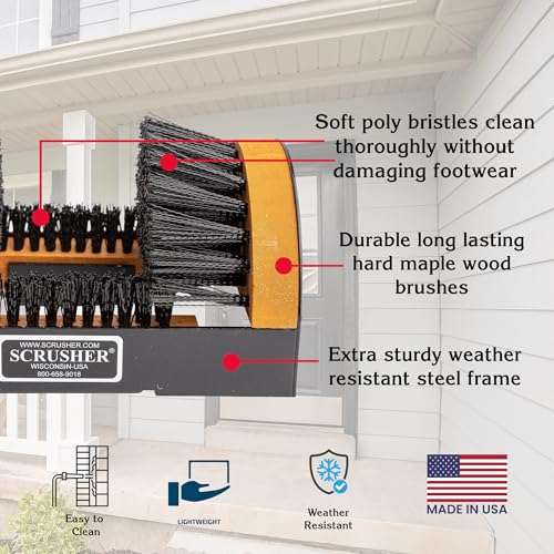 The Original Scrusher Boot & Shoe Cleaner, Durable Weather Resistant Outdoor Shoe Brush - style: Original