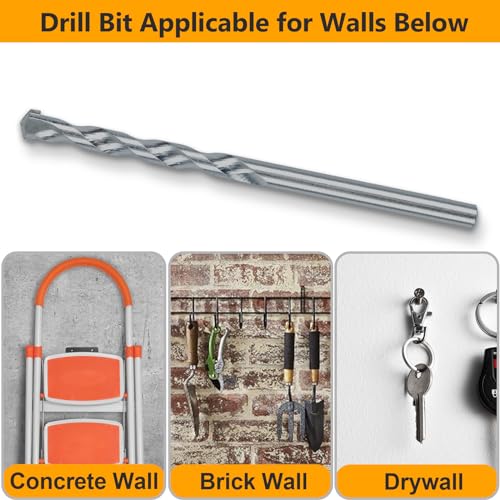 #12-16 Wall Anchors and Screws Kit, 134 PCs Drywall Anchors for Drywall Brick Masonry Stucco Concrete, 67 Plastic Concrete Anchors and 67 Wood Screws, Drywall Anchors for Picture, Curtain Rod - style: 134 PCs