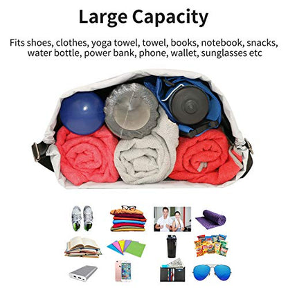 Waterproof Drawstring Bag, Gym Bag Sackpack Sports Beach Backpack for Men Women - color: 10-gradual Grey