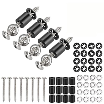 43 Set (172Pcs) Pegboard Mounting spacers and Screws Kit, Peg Boards Installation Hardware Accessories. Include Sturdy Screws, Spacers,Washers and Lock Clips for 1/8 Inch and 1/4 Inch Pegboard