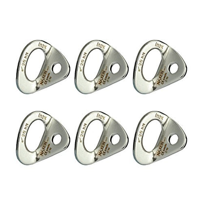 NAXEN 26kN Bolt Hanger Stainless Steel Climbing Hanger Climbing Anchor for 10 mm / 3/8" Bolt Pack of 6