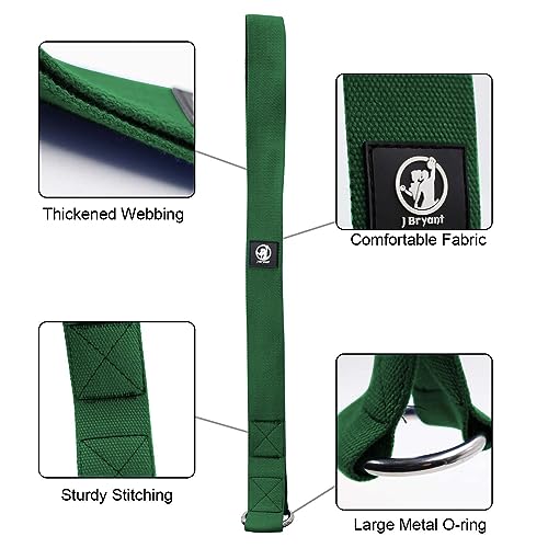 J Bryant Arm Wrestling Training Strap Belt Hand Grip- Ideal for Wrist Forearm and Biceps Workouts Multifunctional Home Gym Fitness Equipment Compatible with 1 inch and 2 inches Barbell Plates - color: Green