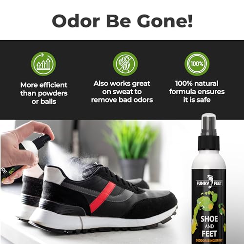 Shoe Deodorizer Spray - Foot Spray 4oz - Foot Deodorant Extra Strength - Shoe Odor Elimination - Essential Oils Blend for Sweaty Feet - 100% Natural and Organic - Made in USA