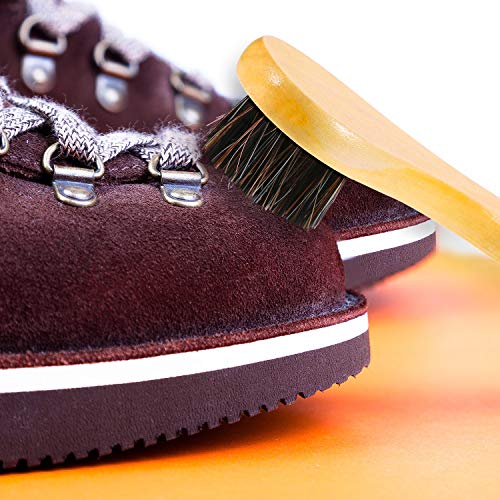 Jovitec 3 Pieces Horsehair Polish Applicator Brush Kit Saddle Soap Shoe Shine Brush Leather Boot Clean Dauber Applicators - color: Wax Yellow