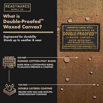 Readywares 12" Utility Bag | Waxed Canvas Small Heavy Duty Tool Bag