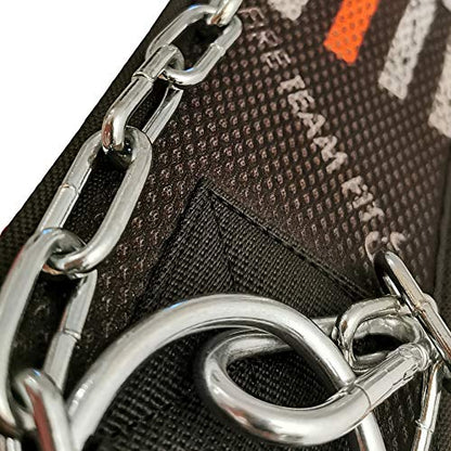Weighted Belt with Chain, For Pullups, Dips, Weight Lifting, Powerlifting, & Cross Training - color: RedLine
