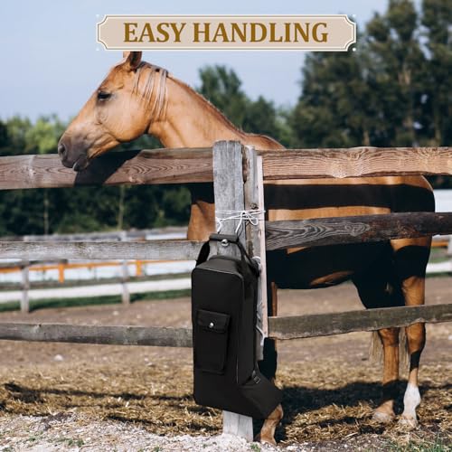 Portable Boot Bag, Horse Riding Tall Boot Bag with Handle, Equestrian Equipment Organizer with Sturdy Oxford Cloth and Leather Boot Carry Bag, Knight Boot Bag for Storage