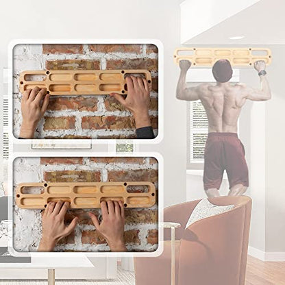 Wooden Portable Hangboard - Hangboard Rock Climbing - Hangboard Doorway Mount - Hand Strengthener Equipment for Training Finger - Hang Board for Climbing