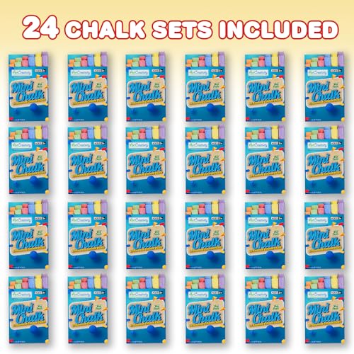 ArtCreativity 288 Count Mini Chalk Sets for Kids (24 Boxes) Non-Toxic Summer Art and Craft Supplies - Small Individual Chalk Packs in Bulk for Classroom Gifts, School Supplies, and Summer Party Favors - style: 24 Boxes