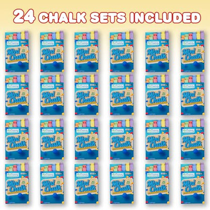 ArtCreativity 288 Count Mini Chalk Sets for Kids (24 Boxes) Non-Toxic Summer Art and Craft Supplies - Small Individual Chalk Packs in Bulk for Classroom Gifts, School Supplies, and Summer Party Favors - style: 24 Boxes