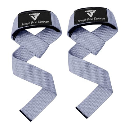 Weight Lifting Straps,Powerlifting Deadlifting, Anti Slip 60CM Hand Bar Grip, 5MM Neoprene Wrist Support, Heavy Duty Weightlifting Bodybuilding Workout - color: Gray