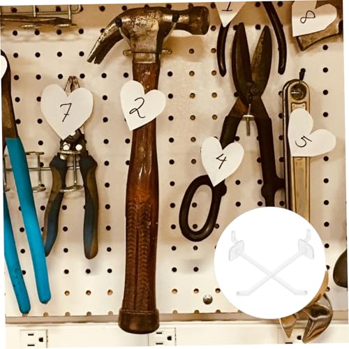 Veemoon Oval Hole Pegboard Accessories 50pcs Small Pegboard Hooks for Storage Retail Garage Organization Hooks