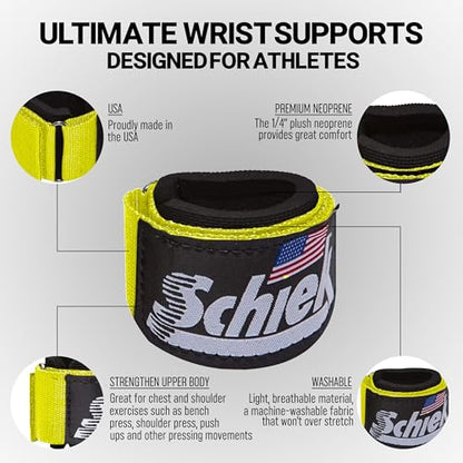 Schiek Sports Model 1100 WS Ultimate Weightlifting Wrist - color: Yellow