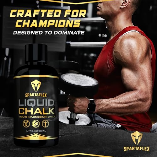 SpartaFlex 250ml Pro Liquid Chalk for Weightlifting Chalk, Rock Climbing, Gymnastics, Lifting Chalk, Hand Chalk for Weight Lifting, Gym Chalk for Powerlifting, Liquid Grip Liquid Chalk Climbing