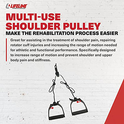 Lifeline Shoulder Pulley Deluxe, Physical Therapy FSA, Physical Therapy Equipment, Over The Door Exercise Pulley - size: Standard, style: LLMUSP-1