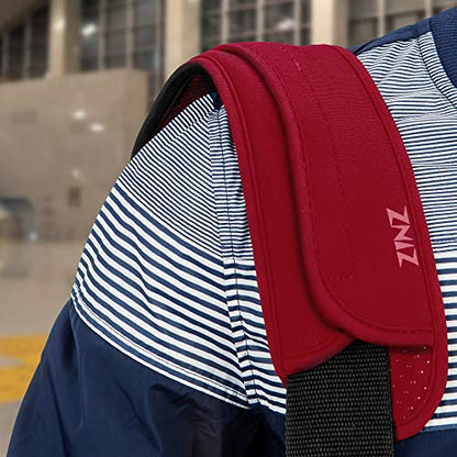Ultra Thick & Breathable Universal Shoulder Pad Cushion for Bag - Long & Comfort - color: Red