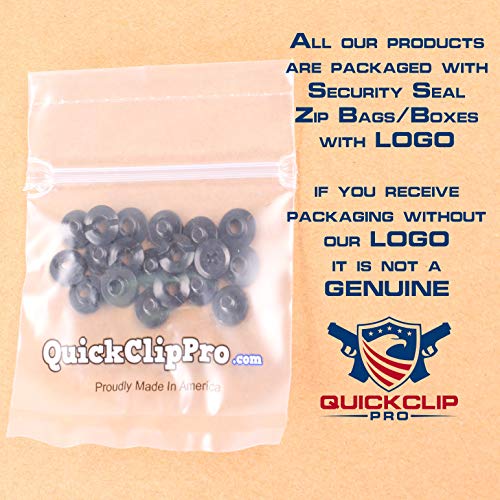 Black Chicago Screw - Thru Hole Binding Post Kit 1/8, 1/4, 3/8, 1/2 Inch Machine Screw Fasteners + Rubber Washers, QuickClipPro Kydex Leather Holster Sheath - size: 1/2" - 10 Pack
