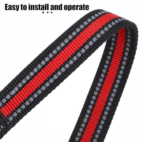 2pcs Heavy-Duty Hammock Straps and Playground Swing Connectors for Outdoor Tree Swing Suspension, Gymnastic Bar Extension and Sandbag Hanging, Red Safety Hanging Straps