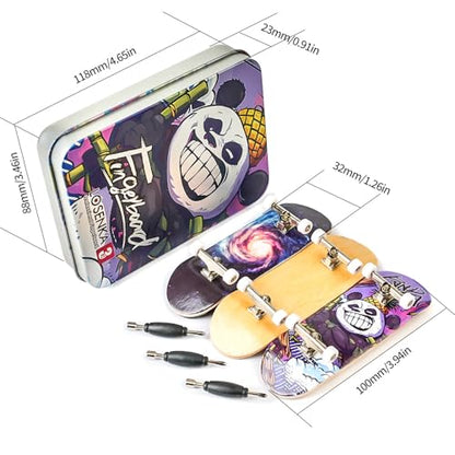 3 PCS Pro 32mm Fingerboard Wooden Board Professional Mini Finger Skateboard Set of 3 - color: Fingerboard-3pcs