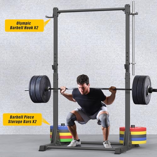 Jusgym Pull Up Station, Strength Training Workout Pull Up Bar Free Standing for Home Gym, Adjustable Heavy Duty Pullup Bar Station Outdoor/Indoor, 600LBS Weight Capacity