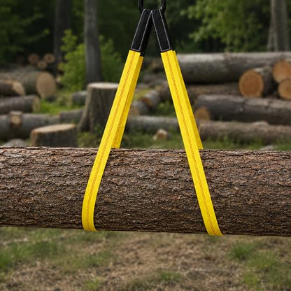 4-Pack 2" x6.5ft Lift Sling Web Straps Heavy Duty Polyester | 13,000lbs capacity. Feature abrasion resistant wear guard ends. Ideal for lifting furniture, appliances & heavy loads. - style: 4pk 2in x 6.5 ft