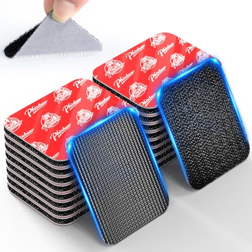 PHIXBEAR Hook and Loop Strips with Super Adhesive Heavy Duty, Heat Resistant Waterproof, Outdoor or Indoor Use, 16 Sets Black 1.57x1.97 Inch - size: 1.57x1.97 Inch（16 Sets）