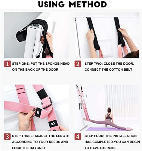 Yoga Fitness Stretching Strap, Adjustable Leg Stretcher Back Bend Assist Trainer, Improve Leg Waist Back Flexibility Home Gym Equipment for Rehab Pilates Ballet Cheerleading Splits Gymnastics - color: green