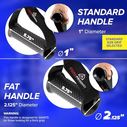 Core Prodigy Heavy Duty Exercise Handles - Grip Attachments for Cable Machine Pulleys, Gym Equipment, Resistance Bands, and Weight Lifting - style: Standard
