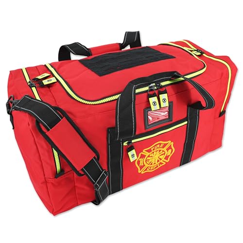 Lightning X Value Firefighter Turnout Gear Bag w/Maltese Cross - color: Red