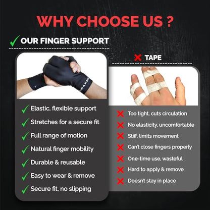 Finger Support Athletic Compression Gloves, Splint Alternative, Unisex L | Athletic Buddy Tape & Trigger Finger Sleeve & Brace, Arthritis Pain Relief & Joint Stabilizer for All Sports - size: Large, style: Original Glove
