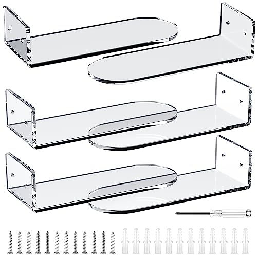 Floating Shoe Shelves for Wall-6 Pack Sneaker Shelves-Levitating Shoe Display Stand Acrylic Sneaker Wall Hanger,Shoe Organizer Holder Wall Mount for Sneaker Collection Shoe Box