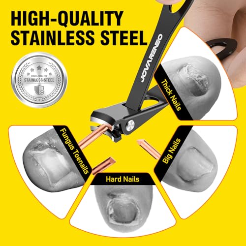 Toenail Clippers for Seniors, Angled Head Toe Nail Clippers for Thick Toenails, Wide Jaw Clippers, Ergonomic Anti-Splash Cutter, Upgraded Long Handled Toenail Clippers - size: Angled Head