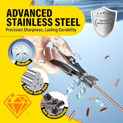Ultra Wide Jaw Opening Nail Clippers Set, Extra Long Handle Toenail Clippers for Seniors Thick Toenails, Heavy Duty Large Clippers Cutter, Fingernail Clippers Gifts for Seniors, Men & Women Elderly - size: Wide Jaw