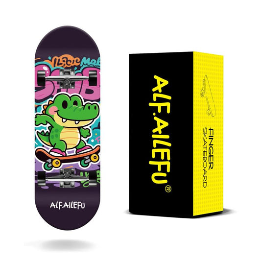 32mm Professional Fingerboard Complete Set, 5-Layer Maple Wood Deck with Metal Trucks, Bearing Wheels and Grip Tape (A623) - style: A623