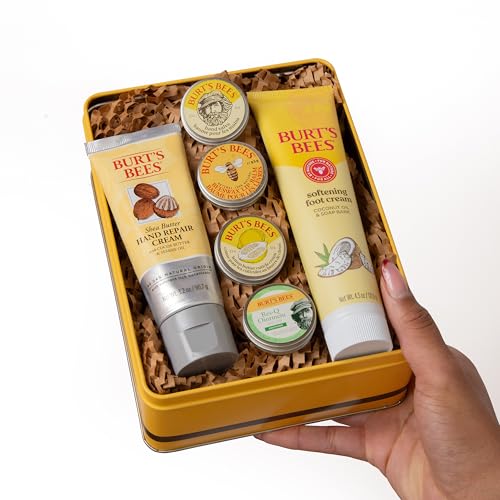 Burt's Bees Valentine's Day Gifts Ideas - Classics Set, 6 Products in Giftable Tin, Cuticle Cream, Hand Salve, Lip Balm, Res-Q Ointment, Hand Repair and Foot Cream - size: 6 Piece Set