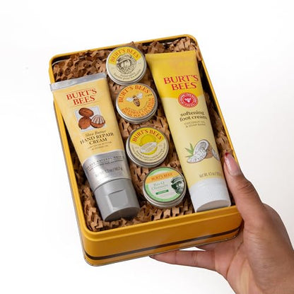 Burt's Bees Valentine's Day Gifts Ideas - Classics Set, 6 Products in Giftable Tin, Cuticle Cream, Hand Salve, Lip Balm, Res-Q Ointment, Hand Repair and Foot Cream - size: 6 Piece Set