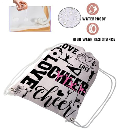 JYTAPP Cheer Bag Cheerleading Drawstring Bag Gifts for Cheerleading Lovers Cheerleader Gift Bag Cheer Stuff Cheer Team Gifts