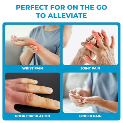 Daiwa Felicity Cordless Electric Hand Massager with Compression, Pressure Point Therapy Massager for Arthritis, Pain Relief, Carpal Tunnel and Finger Numbness, ACU Palm Pro with Heat - style: ACU Palm Pro with Heat