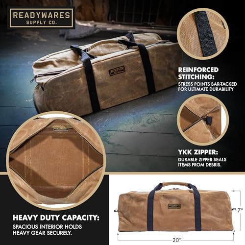 Readywares 20" Utility Bag | Waxed Canvas Large Heavy Duty Tool Bag