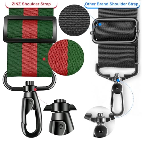 ZINZ Ultra-Thick Fixed Pad Shoulder Strap 76-inch Universal Bag Strap with Breathable Cushion and Dual Balanced Adjustable Buckles for Laptop Bag Luggage Messenger Bag Crossbody etc -Stripe-RG - color: Stripe-rg