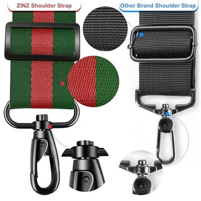 ZINZ Ultra-Thick Fixed Pad Shoulder Strap 76-inch Universal Bag Strap with Breathable Cushion and Dual Balanced Adjustable Buckles for Laptop Bag Luggage Messenger Bag Crossbody etc -Stripe-RG - color: Stripe-rg